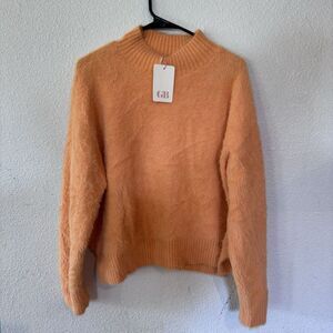 GB‎ Sweater Woman's Large Orange NWT Gianni Bini Super Soft Crew Neck